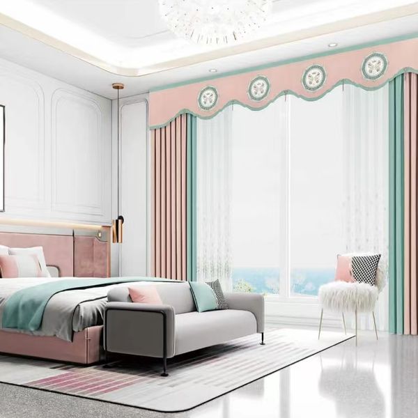 Cortinas modernas de linho de algodão Cortinas de tecido para cortinas de sala de estar