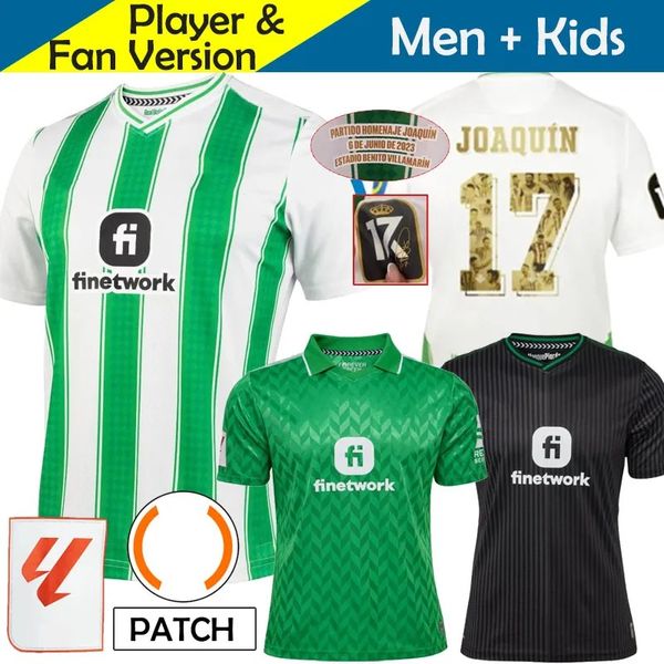 23/24 Camiseta Real Betis Soccer Jerseys 2023 2024 Home Away Threit Men Footbalt Kits Kits G.Rodriguez Juanmi Fekir B.iglesias Canales Luiz Henrique Hoaquin