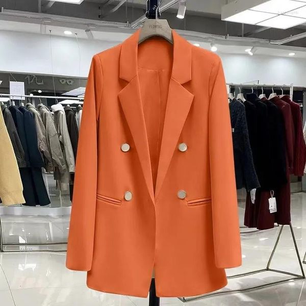 Abiti da donna 2023 Spring Autumn Coat Eleganti Slimfulini a doppio seno coreano Giacche da moda Casual Blazer Casual Blazer Abbigliamento