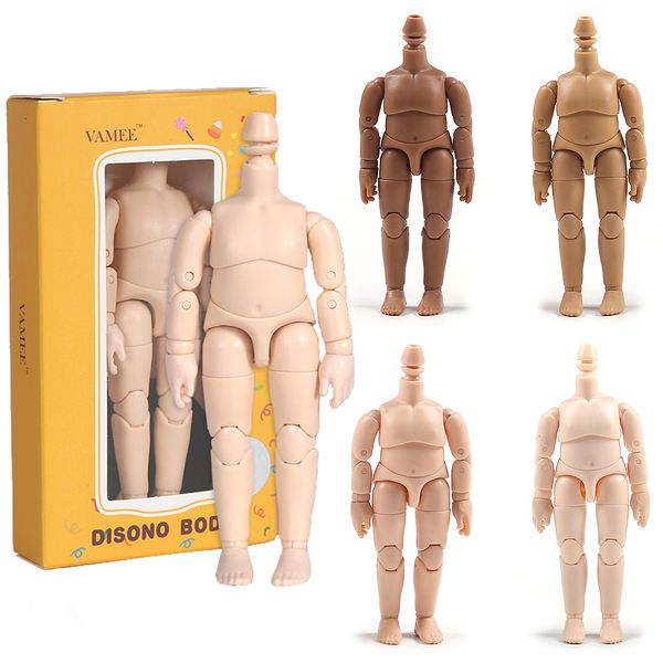 Bambole originale Disono DDF 10 cm Body Doll Body Giappone BJD per GSC Clay Head 1 / 12BJD Bambola Testa OB11 Sostituzione del corpo articolare Set 230811