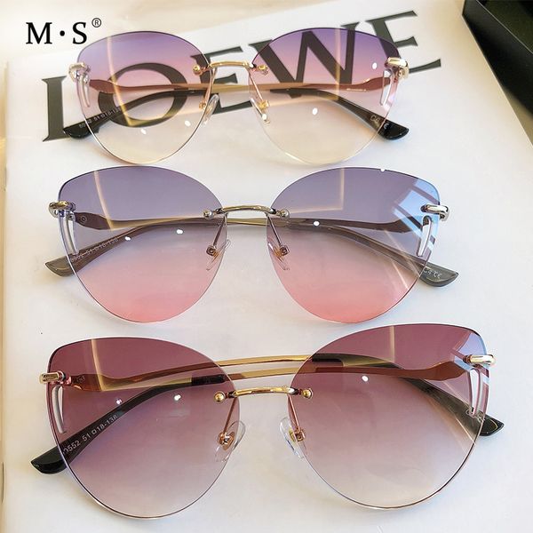 Солнцезащитные очки MS Солнцезащитные очки женщины Градиент Градиент коричневый розовый солнцезащитный очки для женщин для женщин -дизайнера бренда UV400 230810