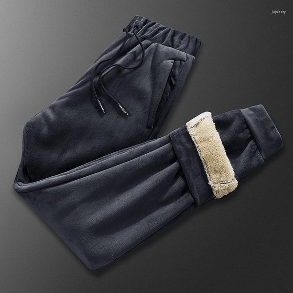 Pantaloni da uomo inverno a vento caloroso hip hop addensato cotone streetwear pantaloni della tuta jogger di velluto per uomini