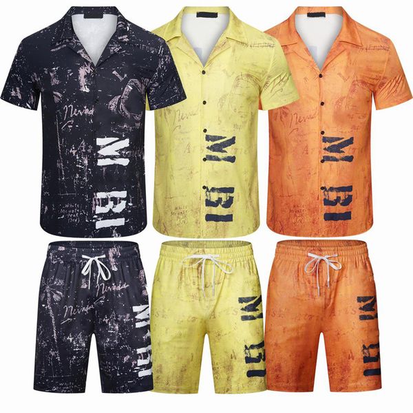 Sommerdesigner Männer Tracksuits Herren Set Hawaii Männer klassische Druckanzüge Frauen T-Shirts Luxus lässig Reithose Mann Graffiti Shorts und T-Shirt-Setsm-3xl