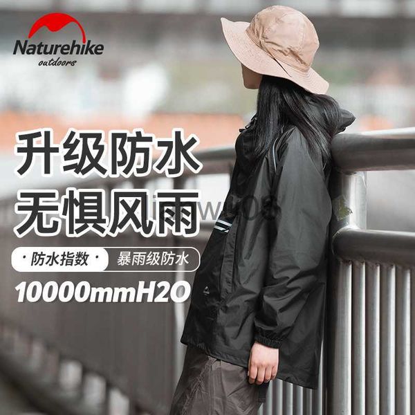 Erkek ceketleri doğahike ultralight 320g Kısa Spor Yağmurluk Kadıncı Moda Nefes Alabilir İnce Kapşonlu 100 Naylon Yağmurluk Kamp Yürüyüş J230811