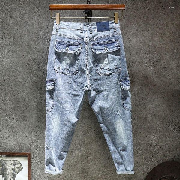 Jeans maschile 2023 primavera e autunno classico blu blu casual sciolto comodi pantaloni haren di alta qualità di alta qualità