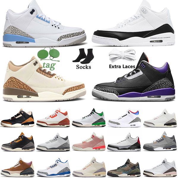 Женские мужские рамки Jumpman 3 Palomino 3S Баскетбольные туфли New Mars Stone Wawston Wizards White Cement Court Purple Cool Greed Green Hide n Sneak Sneakers