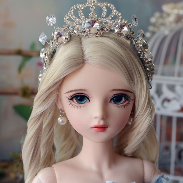 Куклы 60см BJD Doll Fashion Girl Переопределение глаз 18 мяч соединен с полными нарядами шляпа одежда для обуви Макияж Рождественский подарок 230811