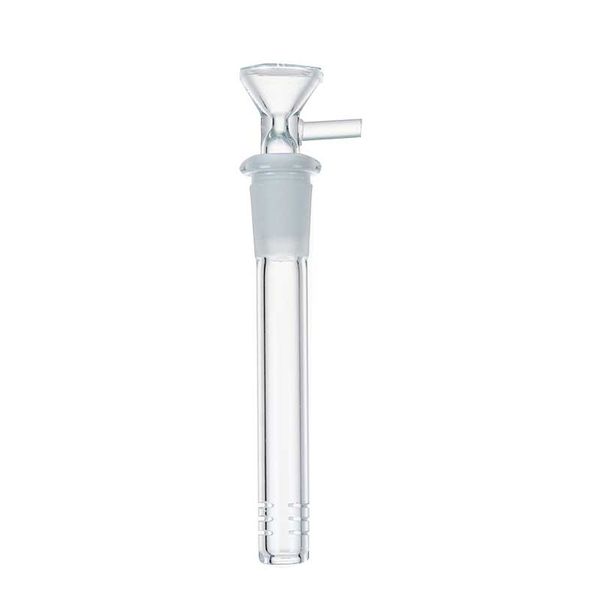 Großhandel 5 Zoll 6 Zoll Glas Bong Downstamm -Einsatzrohr mit 14 mm männlicher Schüssel Diffusor Down Stiel Rauchwasserrohre