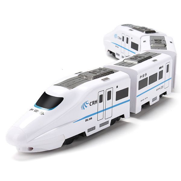 Диацист модели Harmony Railcar Simulation Высокоскоростной железнодорожные железнодорожные игрушки для мальчиков Electric Sound Light Train Emu Model Puzzle Dell Car Toy 230811