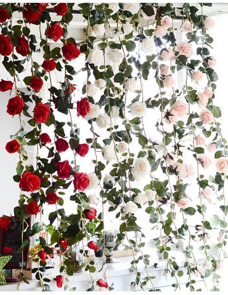 Fiori decorativi mylb 1,8 m di strada di lusso stradale citato Rose Peony Hydrangea Mix a farina arcuata Flower ROW finestra T stazione T stazione decorativo