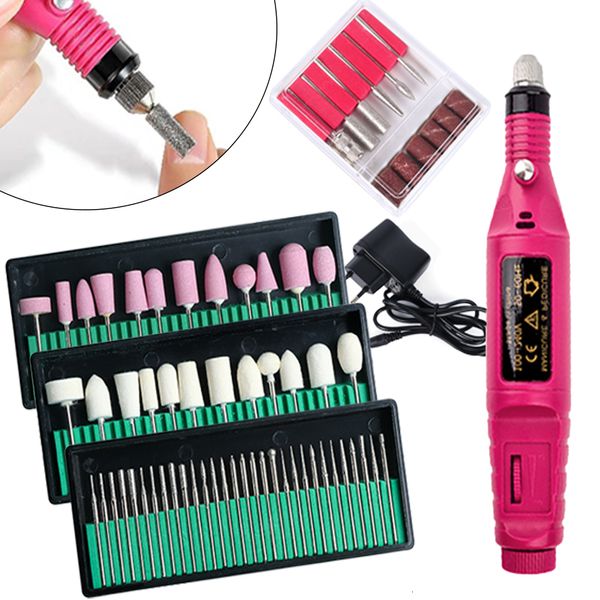 Nagel Maniküre Set Electric Nagel Bohrmaschine Set Schleifausrüstung Mühle für Maniküre Pediküre Professionelles Starkes Nagelpolierwerkzeug Lehbs-011p 230811