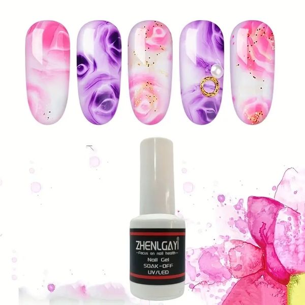 12pcs set di smalti per unghie gel di cristallo gelatina, 6pcs estivo kit polacco gel viola rosso asciugatura a LED, kit per chiodi gel con top coat di base top coat