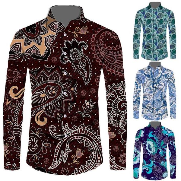 Camisas de vestido masculinas bandana para masculino