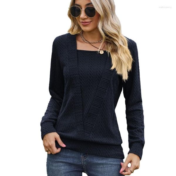 Magliette da donna Donne donne casual manica lunga manica lunga magliette di base camicia caduta tunica camicetta tunica top rilassata