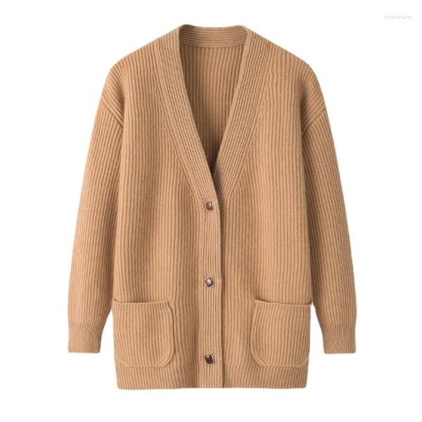 Maglioni da donna Cashmere maglione cardigan Donne inverno inverno morbido calda di alta qualità Blusasshemere Feminina Single Single