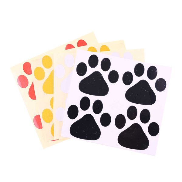 Adesivi design cool design 3d per cani da cane stampe con piede con footprint decal nera nero divertente gatto zampa adesivi R230812