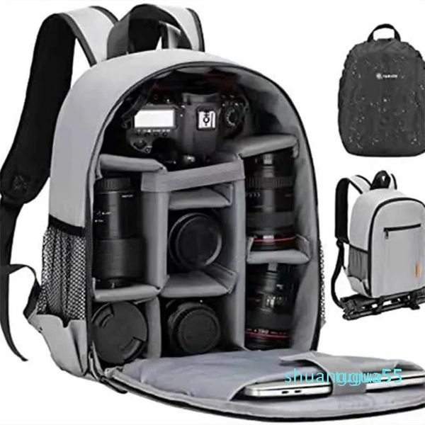 Mochila de câmera para homens e mulheres mochila profissional de câmera com compartimento de laptop de capa de chuva Backpack de fotografia à prova d'água