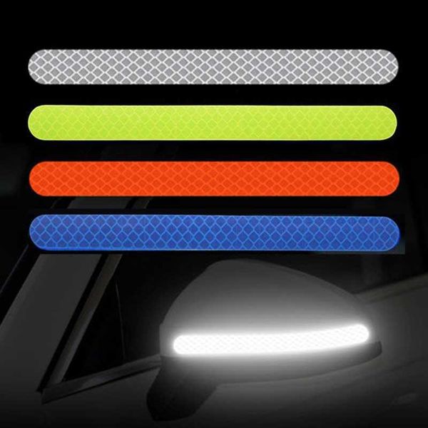 2pcs reflektierende Streifen Rückspiegel-Anti-Kollision-Warnaufkleber Universal CAR Body Exterior Reflector Defers Tape R230812