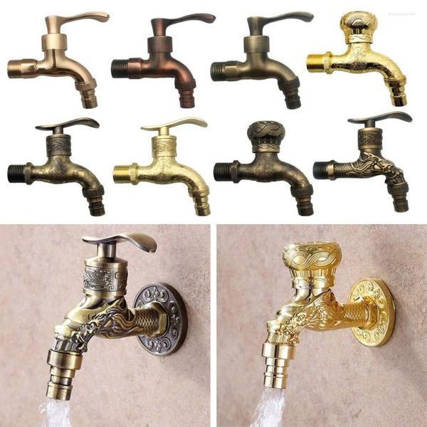 Waschbecken Wasserhähnen Metall schnell offener Wasserhahn Toilettendüse Vintage Stil kaltes Wasser Antiquitäten Waschmaschinenanschluss