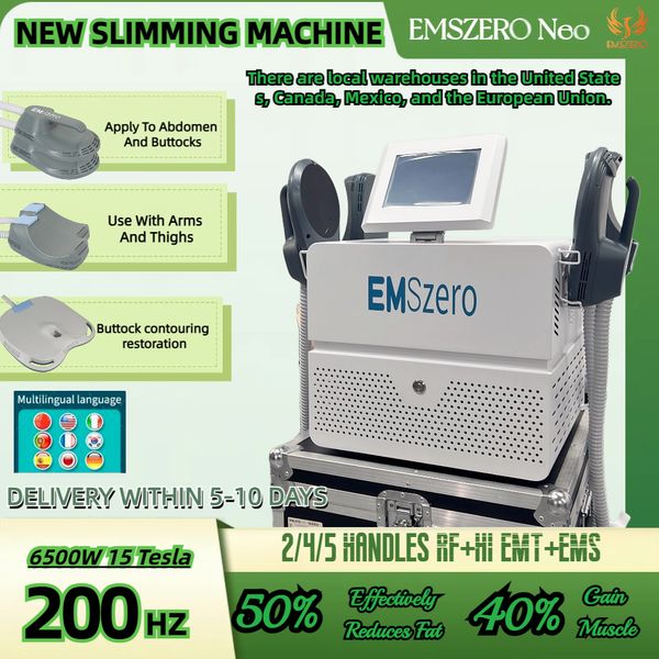 2023 A máquina de emagrecimento mais baixa de preços itens DLS-EMSLIM NEO Nova 13 Tesla Hi-EMT Machine com 4 RF Handles e Pelvic Stimulation Pad Opcional Emszero