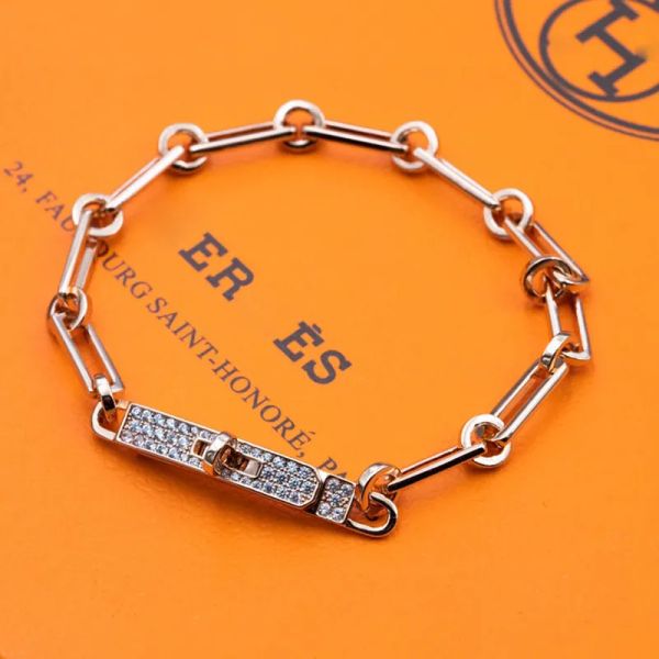 Classico marchio gioiello fascino bracciale diamante catena diamantato oro gollo gollo metal ginocchia di gioielli classici donne braccialetti regalo uomini di alta qualità