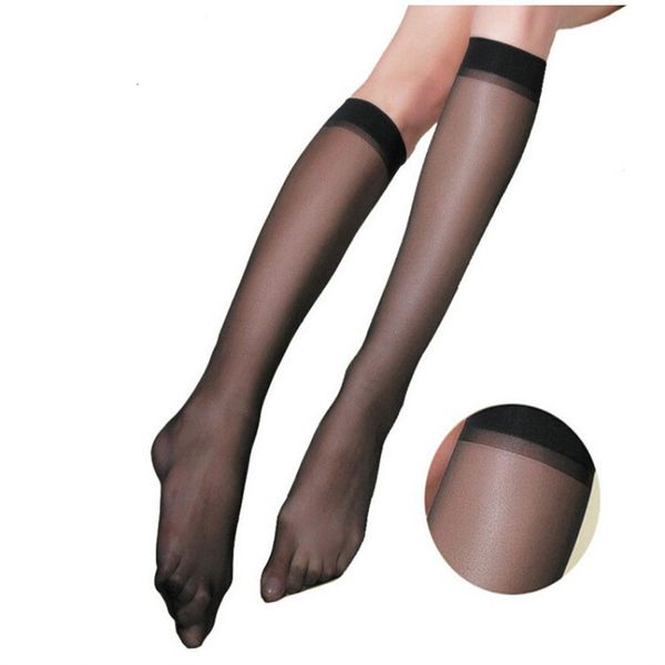 Calzini sexy 4pairs calze sexy sexy seta cristallina trasparente calze in nylon estate sottili donne donne su calze al ginocchio per donne 230811