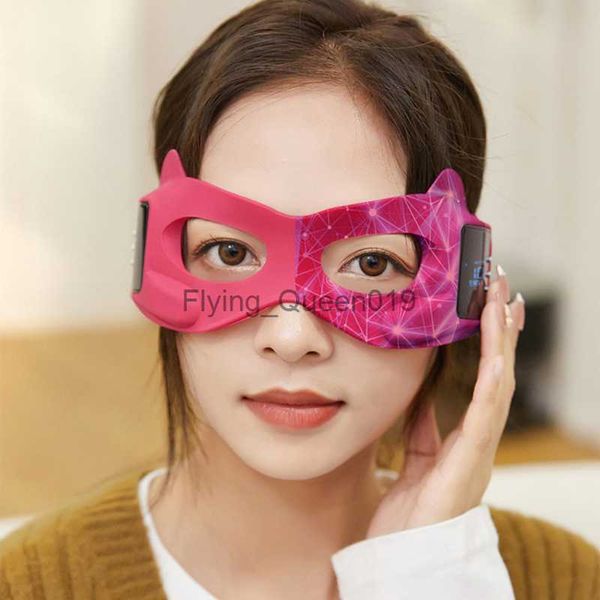 Eye Massager Micro-Strom-Anti-Falten-vibrierende heiße Kompress langsame Festung Anti-Aging mit Beauty Instrument Eye Maske HKD230812