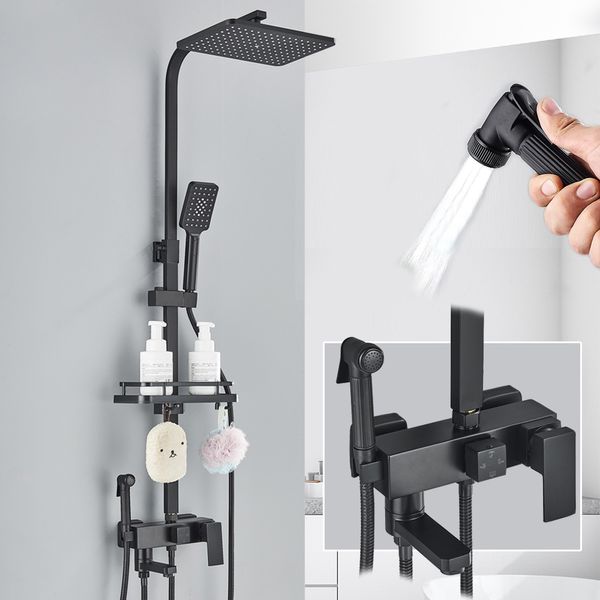 Doccia in ottone rubinetto combinazione bagno set multifunzione altezza vasca ad altezza regolabile di raffreddamento della doccia e riscaldamento