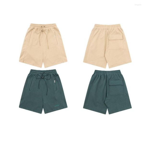 Herren Shorts für Männer Einfache Feste Farbe Casual Summer Stickerei Multiple Mode Baumwolle atmungsaktive Fracht Multi -Taschen -Kurzhose