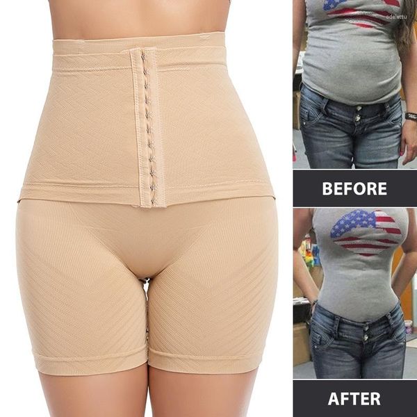 Shapers femminile shapewear ad alta vita rifornito di grandi dimensioni per il branco di pancia a forma di pantaloncini di lingerie