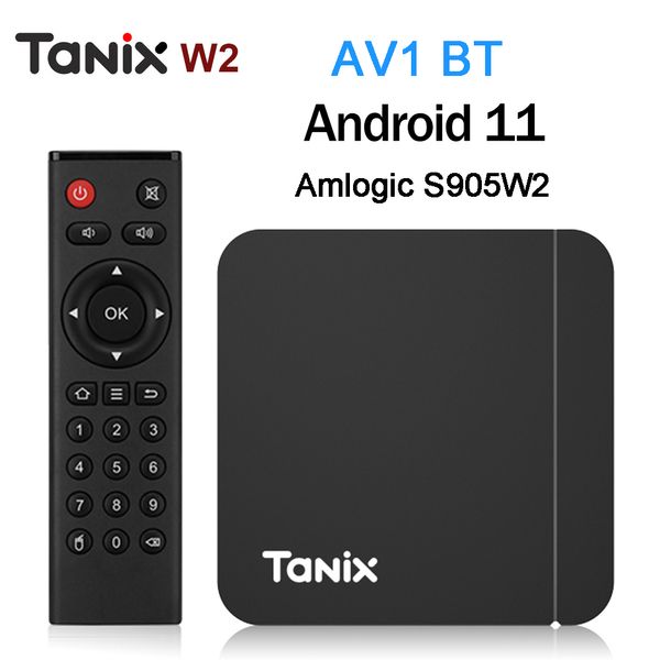 Tanix W2 Android 11 TV Box Amlogic S905W2 2G/16G AV1 BT TVBOX 2.4G5G Dual Wifi 4K HD Set Top Box 4G/64G Media Player