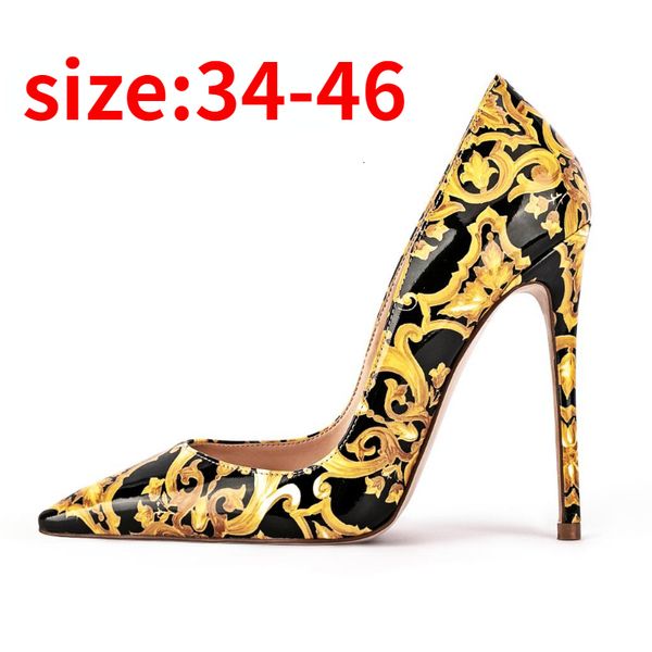 Scarpe eleganti per la pompa stampata marca di moda sexy punta punta 12/10/8/6 cm con tacchi alti nudi con tacchi alti nudi scarpe da abbigliamento 42 43 45 230811