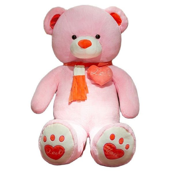 Plush Dolls 100Cm L O V E Love You Huge Big Scarf Teddy Bear Soft Plush Toy Doll Pillow For Girlfriend Gift 230811
