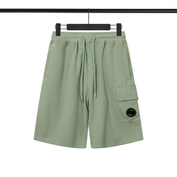 Herren Shorts 2023 C.P Frühlings- und Sommer Freizeit Mode reine Baumwollrunde Spiegel Typ Vollfarbener Sport geradeaus