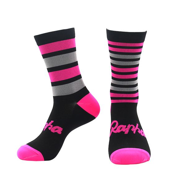 Sportsocken rosa hochwertige Pro -Team -Männer Frauen Radspuren MTB Bike Atmungsaktives Straßenrad im Freien Rennen 230811