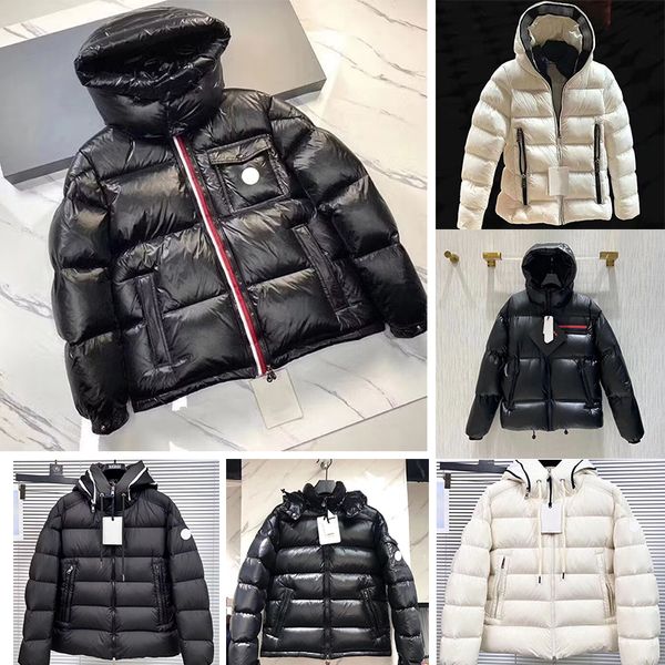 L4s5 Daunenparkas für Herren, 2023, Herren-Daunenjacke, Designer-Damenmantel, Puffer-Mode, mit Kapuze, warm, dick, Pufferjacke, Mantel, schwarz-weißer lässiger Mantel