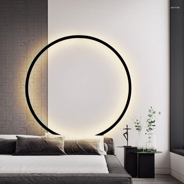 Wandlampenkreis Leuchte Licht Hintergrunddekor moderne einfache Kunstdesign LED für Wohnzimmersofa Lichter Dekoration