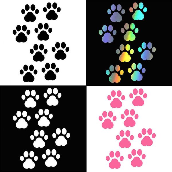 15.8x11.2cm милые мультипликационные лапы наклейки на кошка Love Pet Decal 3D Animal Dog Prints