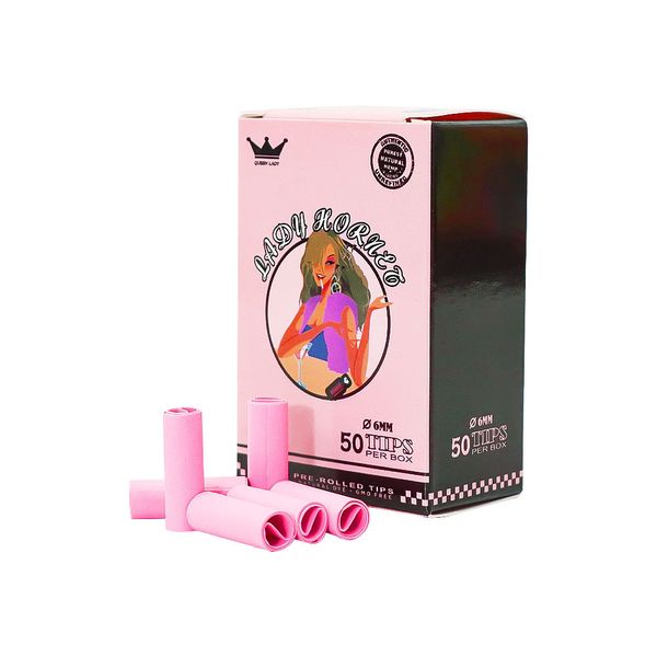 Filtro del supporto per sigarette Diametro della bocca 6 mm Filtro rosa usa e getta una scatola di 50 pezzi di punta del filtro