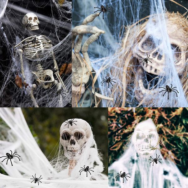 Outra festa de eventos abastecimento de crânio humano esqueleto de corpo inteiro pendurado crânio halloween estilo Po prop