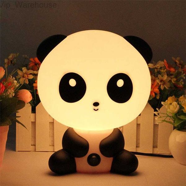 LED süße Panda Tischlampe Dog Bär Nacht helles Cartoon Schlaflampe mit EU/US -Stecker für Kinder Weihnachtsgeschenk -Nachttätigkeit HKD230812