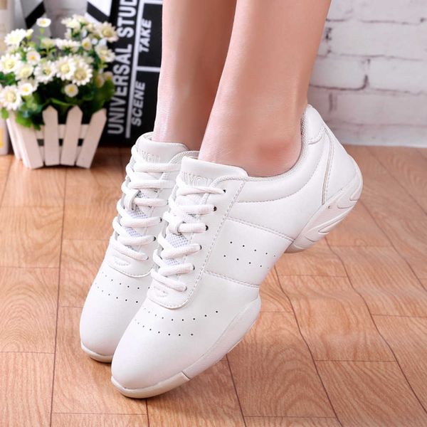 Tênis feminino masculino crianças meninas meninos branco preto tênis moderno hip hop sapatos de aeróbica competitiva sola macia sapatos de ginástica de fitness r230811