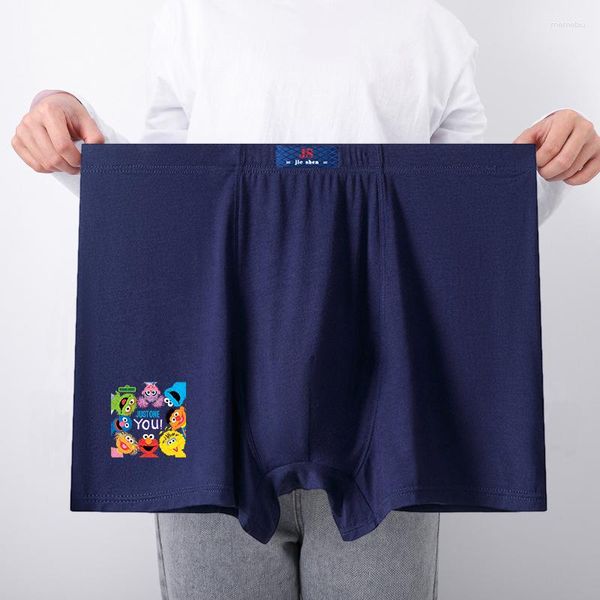 Poltas de calcinha mais calcinha masculina boxeador sexy para homens ruas sesames embalam cuecas de algodão boxers e roupas íntimas 110 cintura grande