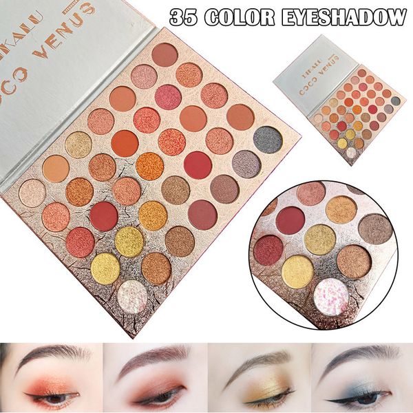 Sombra dos olhos Luxo Top Luxo 35 cores Paleta de sombra Maquiagem de beleza Ferramentas de cosméticos de brilho fosmo 230811