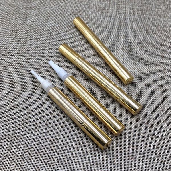 Speicherflaschen 200pcs/Los 3ml leerer Gold Twist Pen Kosmetischer Behälter Lipgloss Wimpern Wachstum Maniküre Nagelpflege Maquiagem