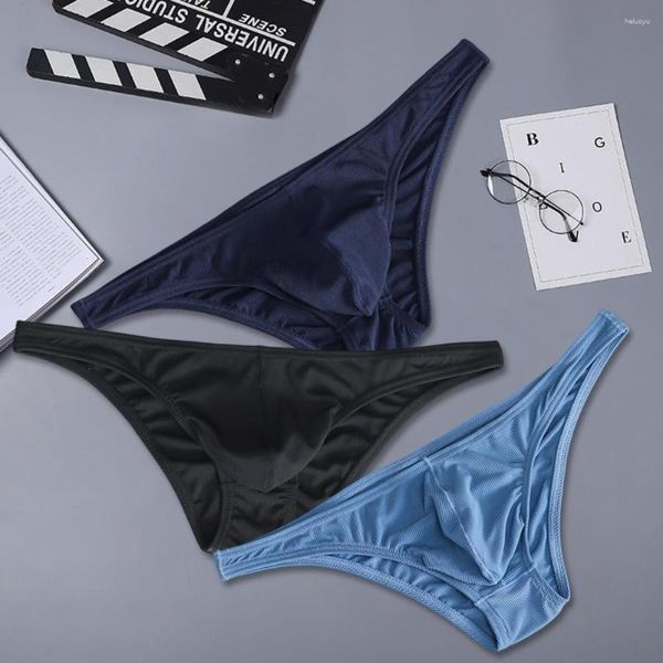 Underpants homens g-strings sexy u convexo bom toque galhe galhe calcinha de calcinha para dormir