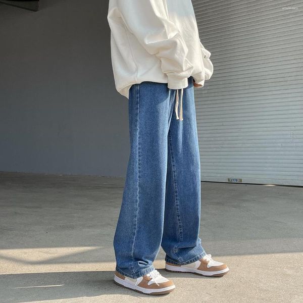 Мужские джинсы Spring Fashion Tideway Brand Корейская версия Студент ежедневные кассовые матчи Хай -стрит прямо свободные ноги