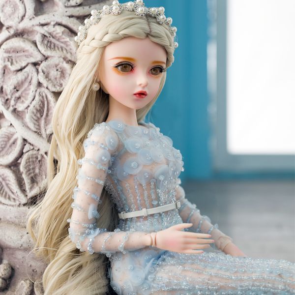 Куклы ручной работы 13 BJD кукла 60 см макияж Полный комплект 18 Ball Coverted Princess Girl Toys for Kids Gitledting 230811