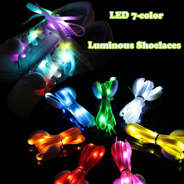 Andere Event -Party liefert 1 Paar LED Luminous Shoelaces Halloween Bunte leuchtende Sportschuh -Spitze -Blitz -Leuchtdicht -Sneaker -Leinwand Schuh String Party Dekor 230812