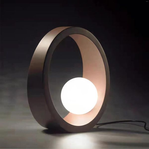 Настольные лампы современный стол серое/оранжевое металлическое кольцо G4 Светодиодные светильники лампы для дома